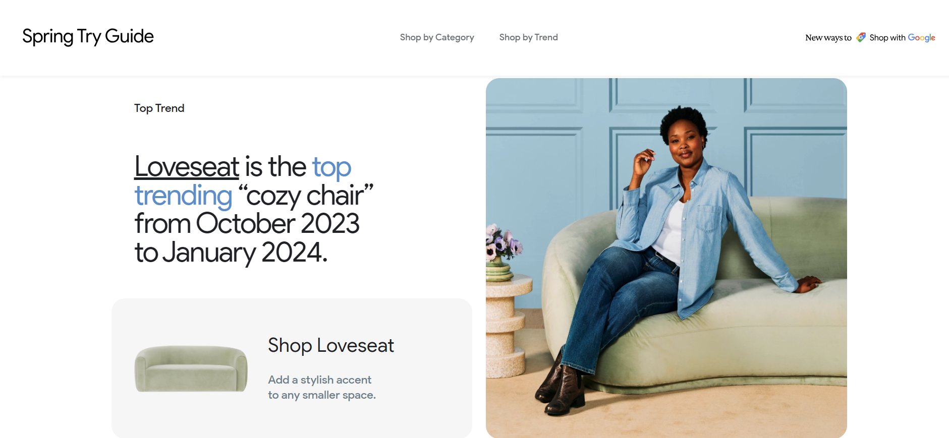 Loveseat Shop with Google