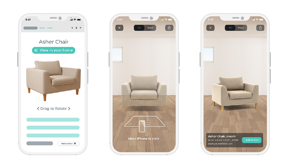Augmented reality furniture shopping