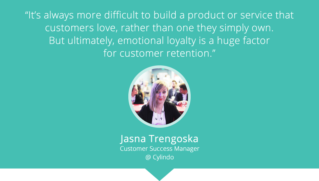 Quote from Jasna Trengoska, Customer Success Manager at Cylindo