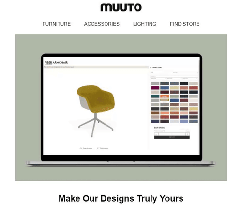 Muuto email with GIF