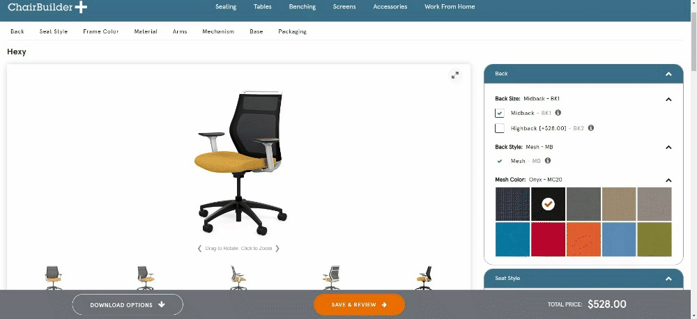 SitOnIt Taskchair customization