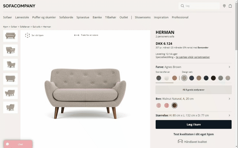 Sofacompany product page