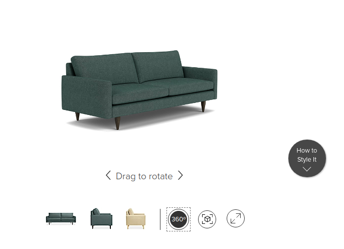 Room and Board 360 product configurator