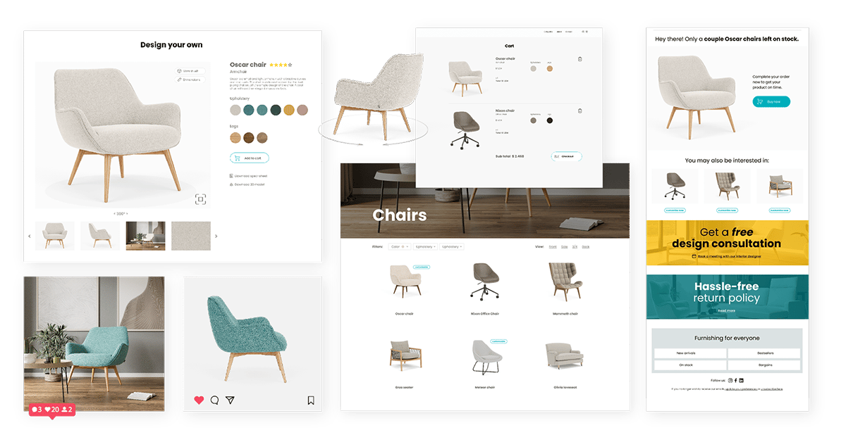 Seamless omnichannel furniture shopping experience