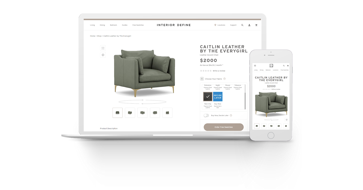 Interior Define sets new standards for online and in-store furniture visualization