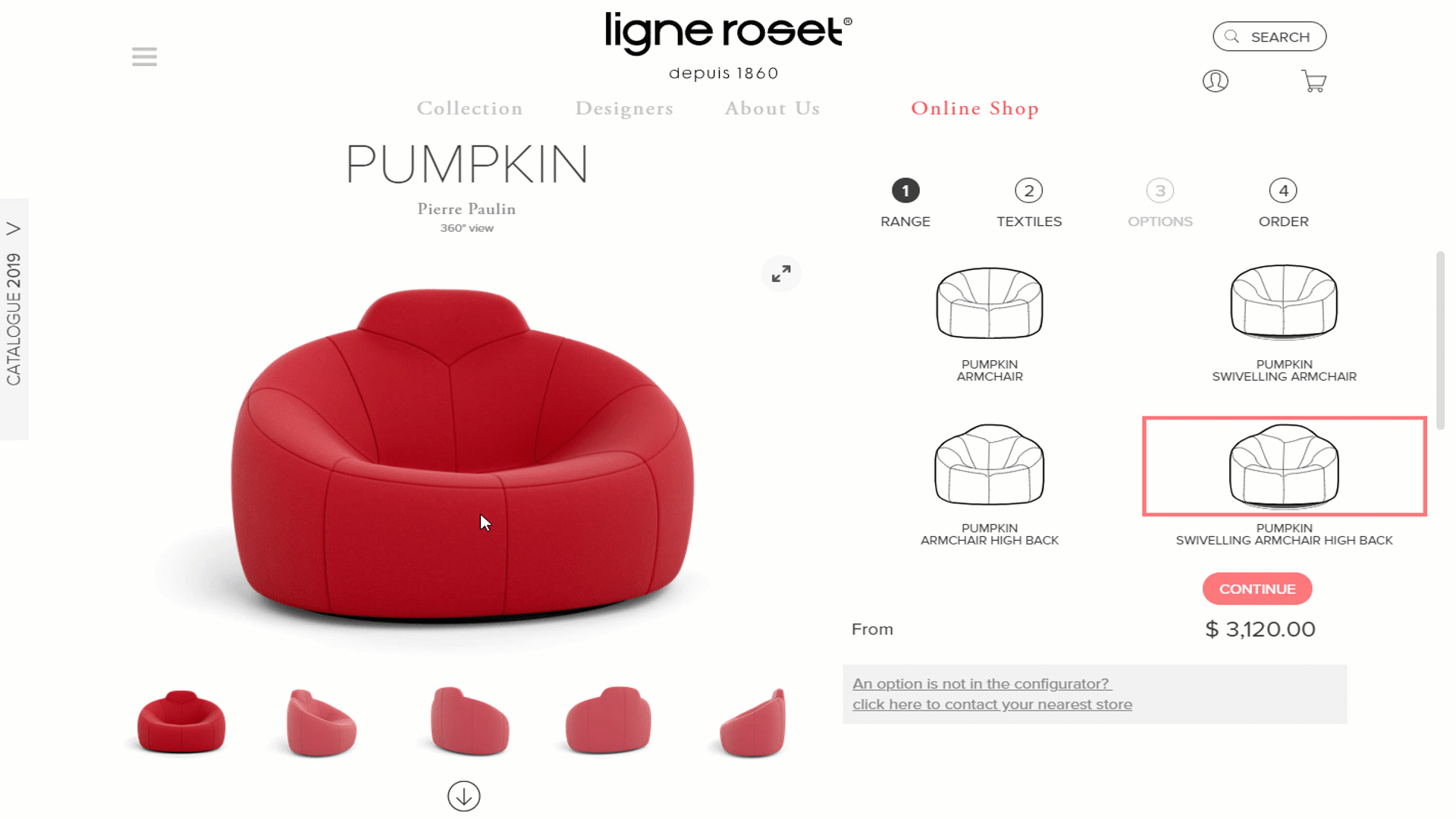 Ligne Roset has product customization by Cylindo