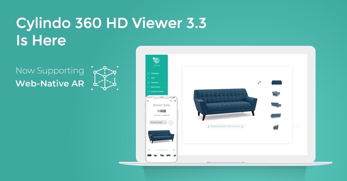 Cylindo 360 HD Viewer 3.3 Is Here - Now Supporting Web-Native AR