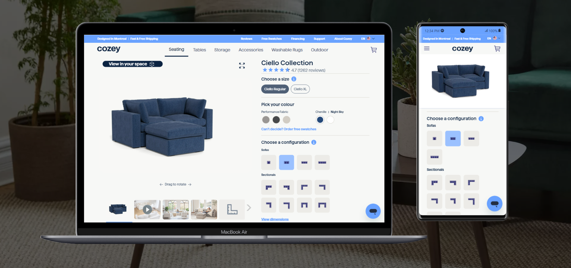 How Cozey is transforming the furniture shopping experience with Cylindo
