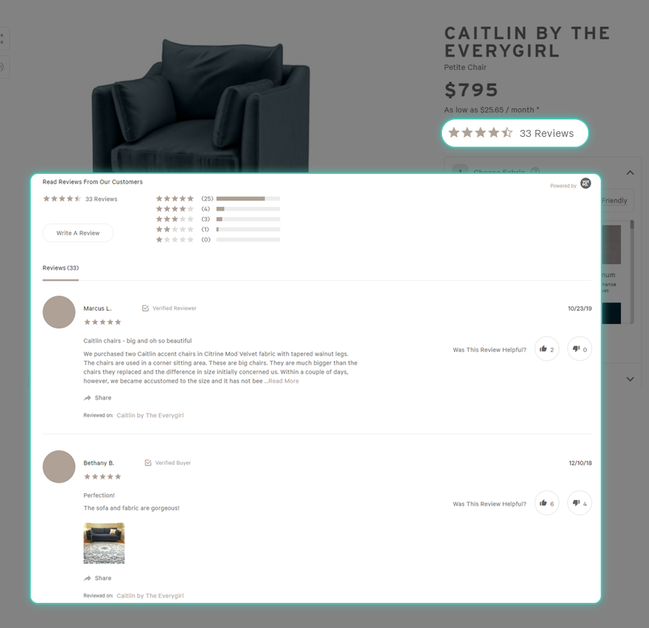 Interior Define product reviews with customer photos
